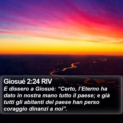 Giosué 2:24 RIV Bible Verse Image