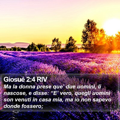 Giosué 2:4 RIV Bible Verse Image