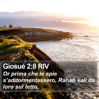 Giosué 2:8 RIV Bible Verse Image
