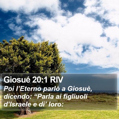 Giosué 20:1 RIV Bible Verse Image