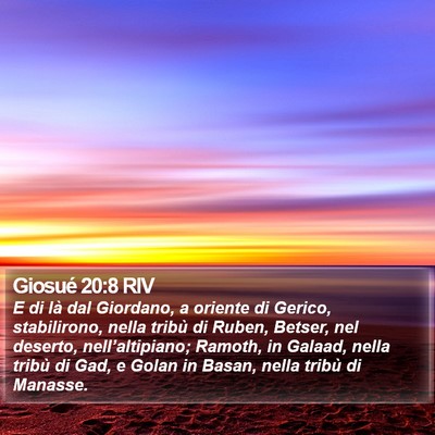 Giosué 20:8 RIV Bible Verse Image