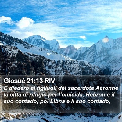 Giosué 21:13 RIV Bible Verse Image
