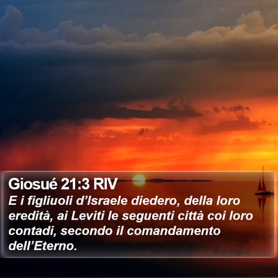 Giosué 21:3 RIV Bible Verse Image
