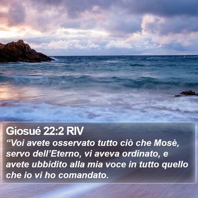 Giosué 22:2 RIV Bible Verse Image