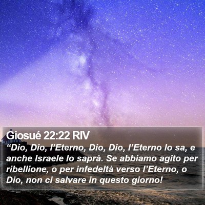 Giosué 22:22 RIV Bible Verse Image