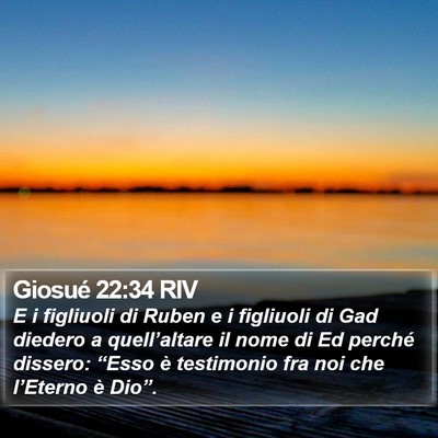 Giosué 22:34 RIV Bible Verse Image