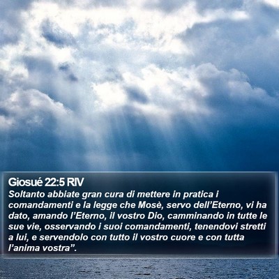 Giosué 22:5 RIV Bible Verse Image