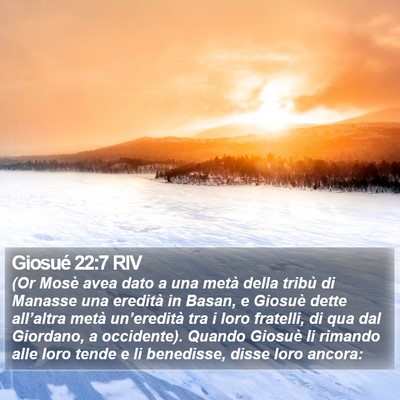 Giosué 22:7 RIV Bible Verse Image