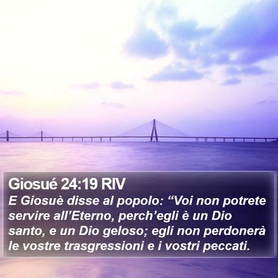 Giosué 24:19 RIV Bible Verse Image