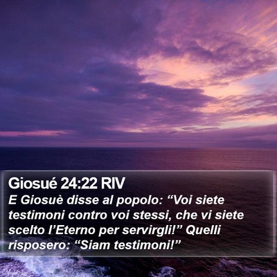 Giosué 24:22 RIV Bible Verse Image