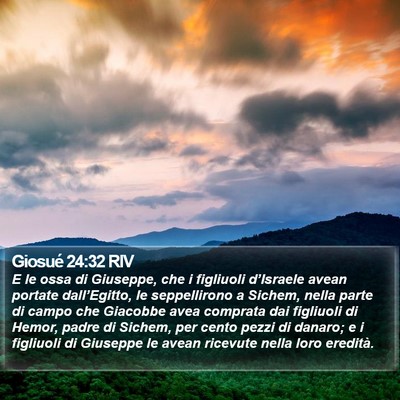 Giosué 24:32 RIV Bible Verse Image