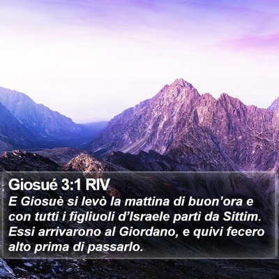 Giosué 3:1 RIV Bible Verse Image