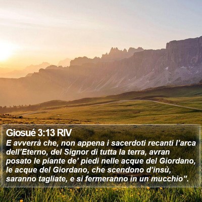 Giosué 3:13 RIV Bible Verse Image