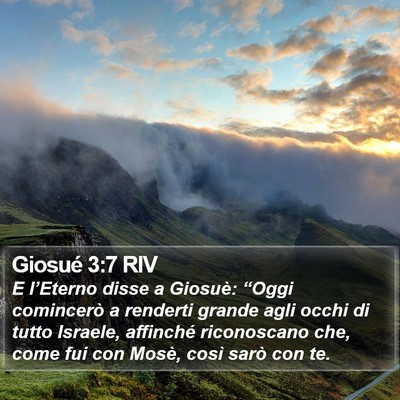 Giosué 3:7 RIV Bible Verse Image