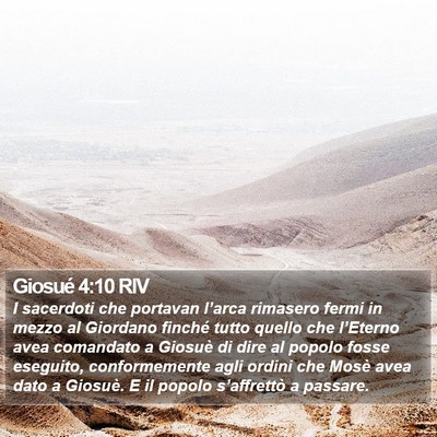 Giosué 4:10 RIV Bible Verse Image