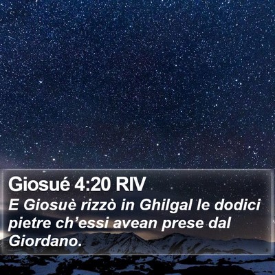 Giosué 4:20 RIV Bible Verse Image