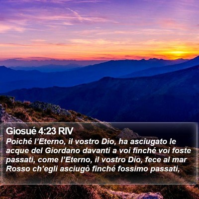 Giosué 4:23 RIV Bible Verse Image