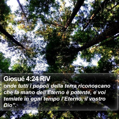 Giosué 4:24 RIV Bible Verse Image