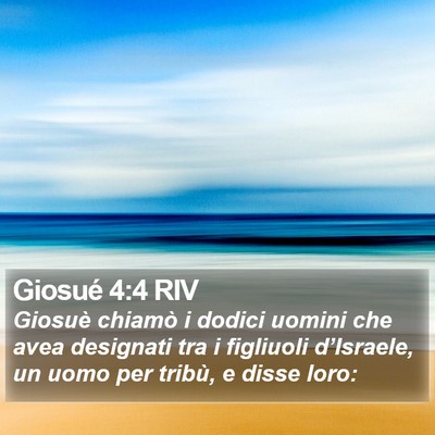 Giosué 4:4 RIV Bible Verse Image