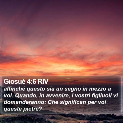 Giosué 4:6 RIV Bible Verse Image