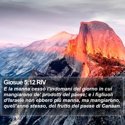 Giosué 5:12 RIV Bible Verse Image