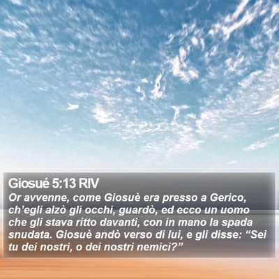 Giosué 5:13 RIV Bible Verse Image