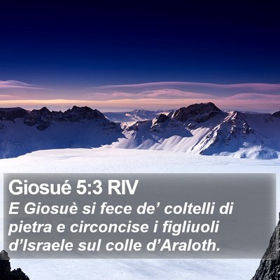 Giosué 5:3 RIV Bible Verse Image