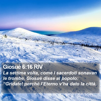 Giosué 6:16 RIV Bible Verse Image
