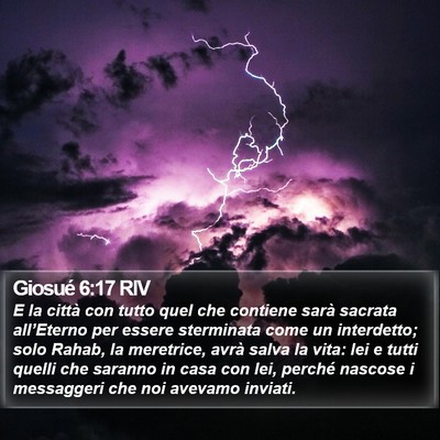 Giosué 6:17 RIV Bible Verse Image
