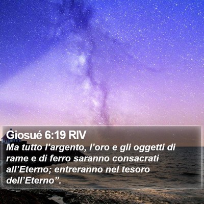 Giosué 6:19 RIV Bible Verse Image