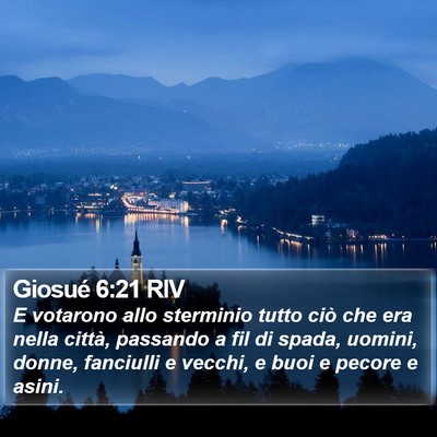 Giosué 6:21 RIV Bible Verse Image