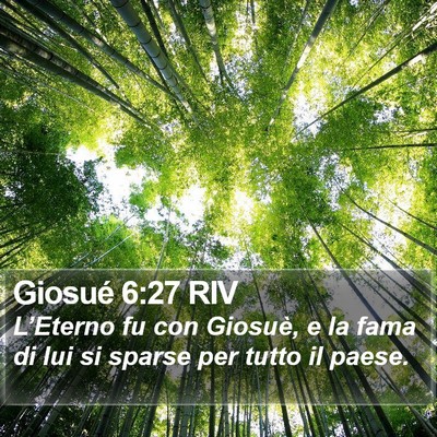 Giosué 6:27 RIV Bible Verse Image