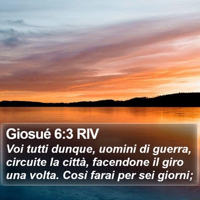 Giosué 6:3 RIV Bible Verse Image