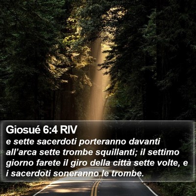Giosué 6:4 RIV Bible Verse Image