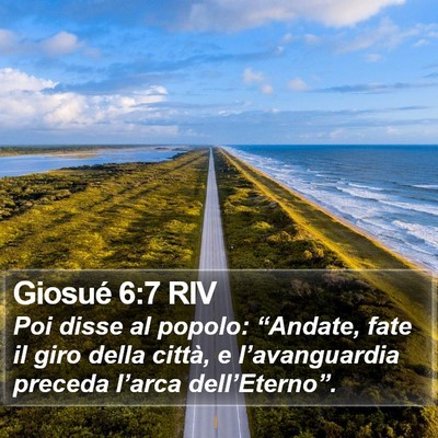 Giosué 6:7 RIV Bible Verse Image