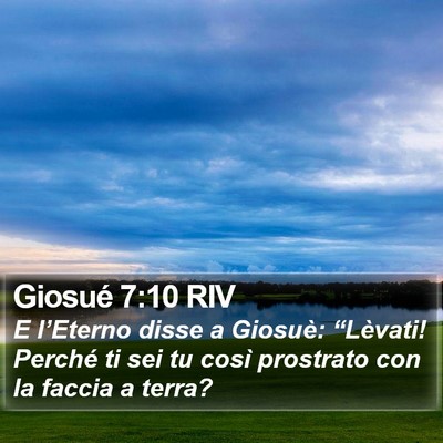 Giosué 7:10 RIV Bible Verse Image