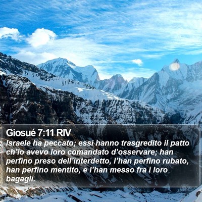 Giosué 7:11 RIV Bible Verse Image