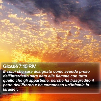Giosué 7:15 RIV Bible Verse Image