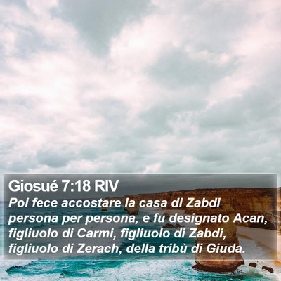 Giosué 7:18 RIV Bible Verse Image