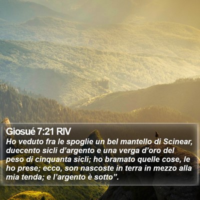 Giosué 7:21 RIV Bible Verse Image