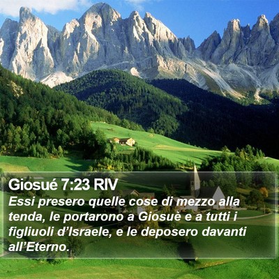Giosué 7:23 RIV Bible Verse Image