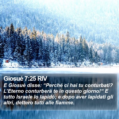 Giosué 7:25 RIV Bible Verse Image