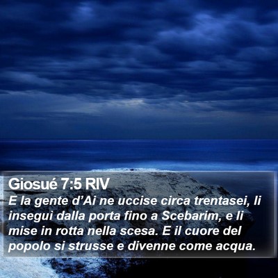 Giosué 7:5 RIV Bible Verse Image