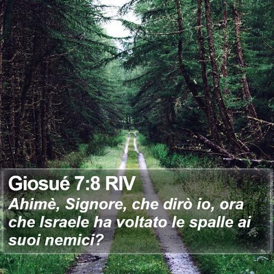 Giosué 7:8 RIV Bible Verse Image
