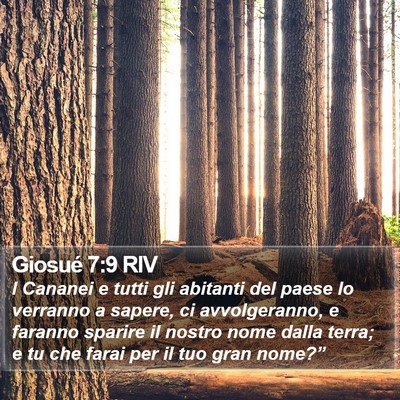 Giosué 7:9 RIV Bible Verse Image