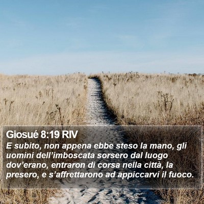 Giosué 8:19 RIV Bible Verse Image