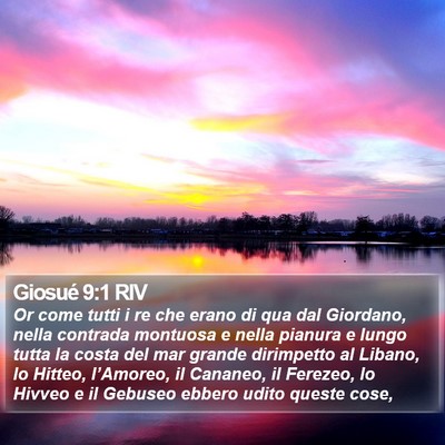 Giosué 9:1 RIV Bible Verse Image