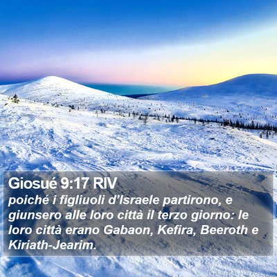 Giosué 9:17 RIV Bible Verse Image