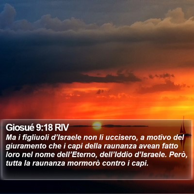 Giosué 9:18 RIV Bible Verse Image