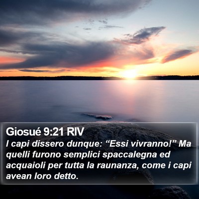 Giosué 9:21 RIV Bible Verse Image